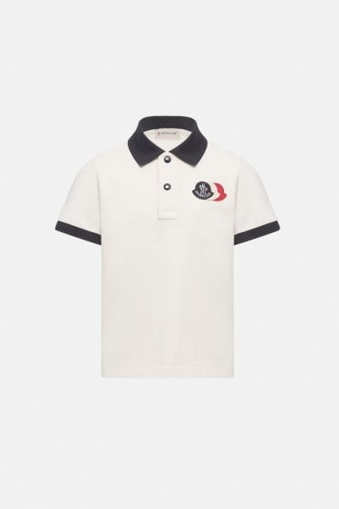 Kids Triple Logo Polo White