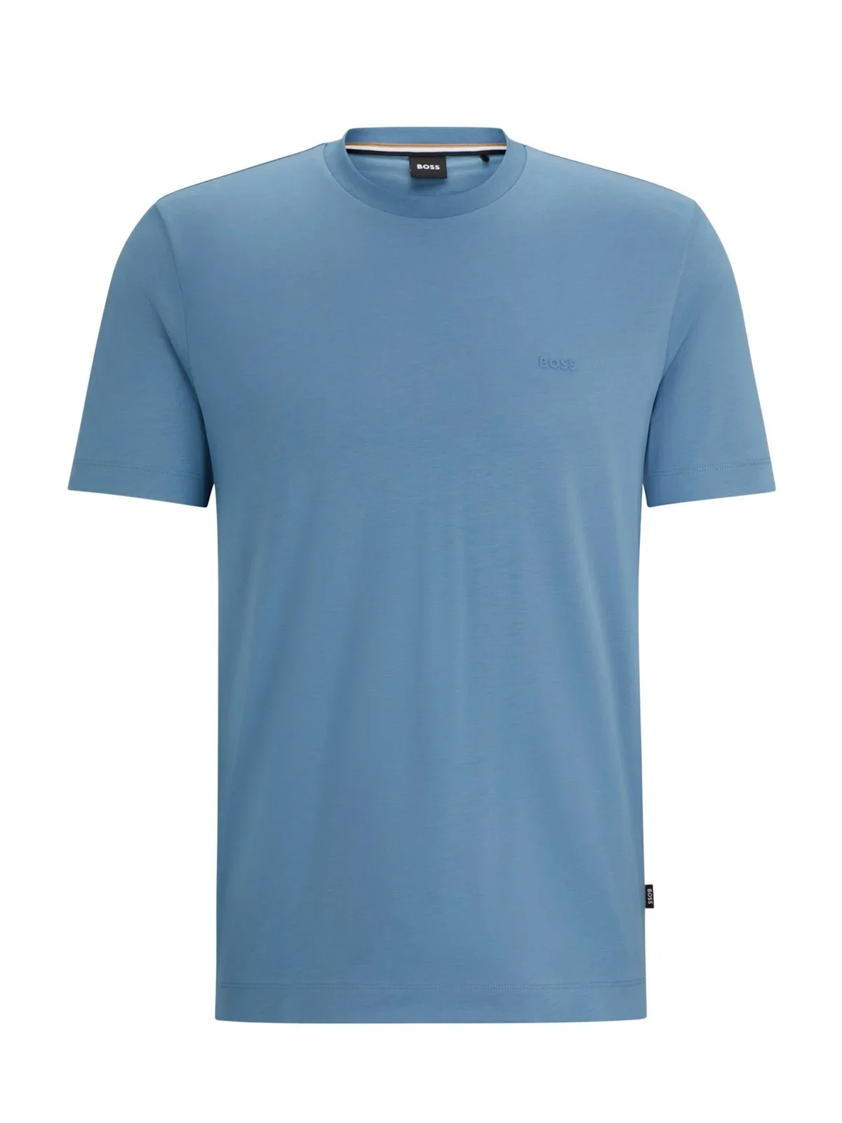 Unifarbenes T-Shirt mit gummiertem Logo-Schriftzug