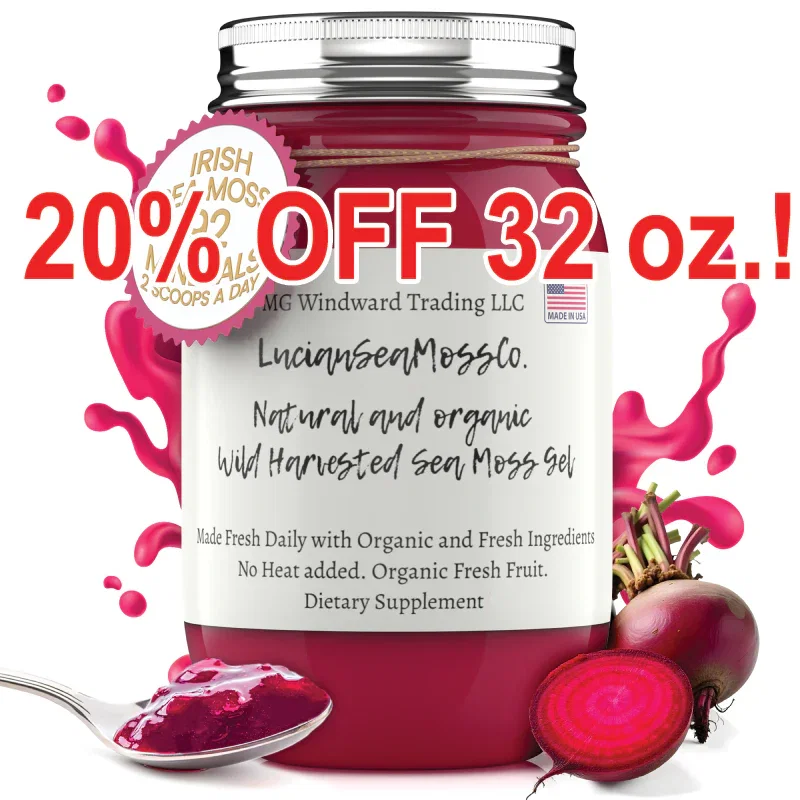 Image of Beet Root Infused Organic Sea Moss Gel