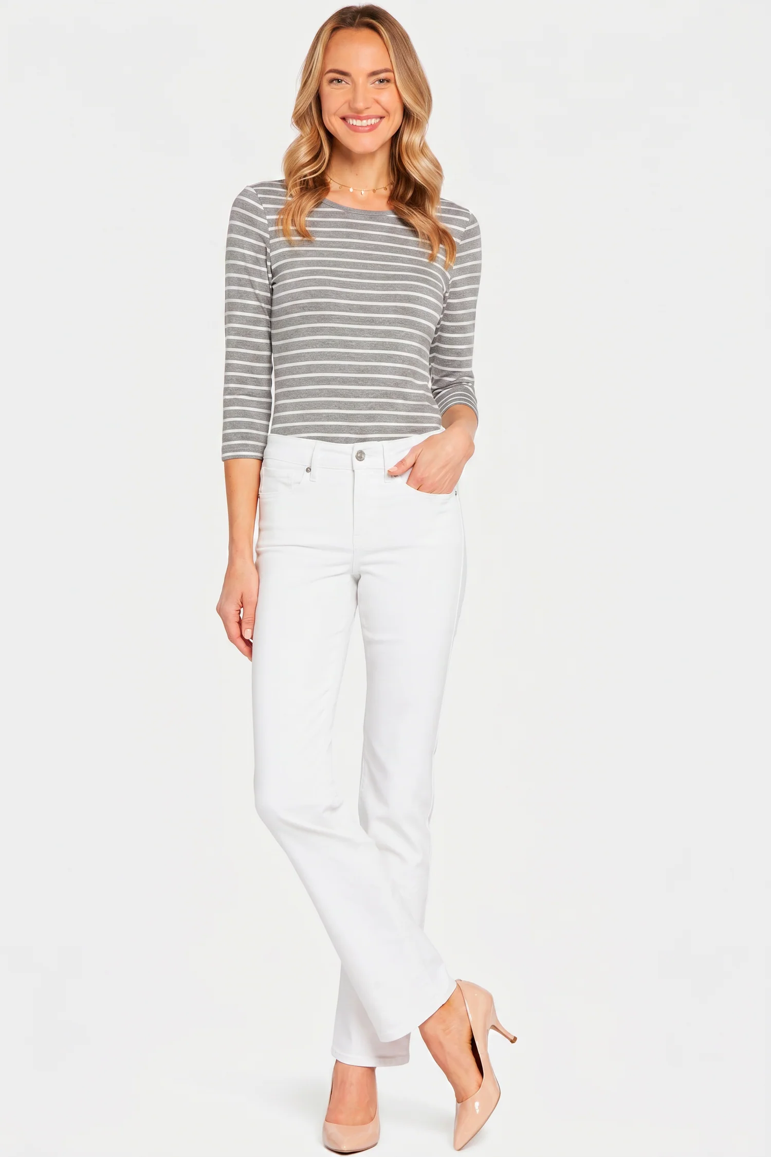 Image of Marilyn Straight Jeans - Optic White