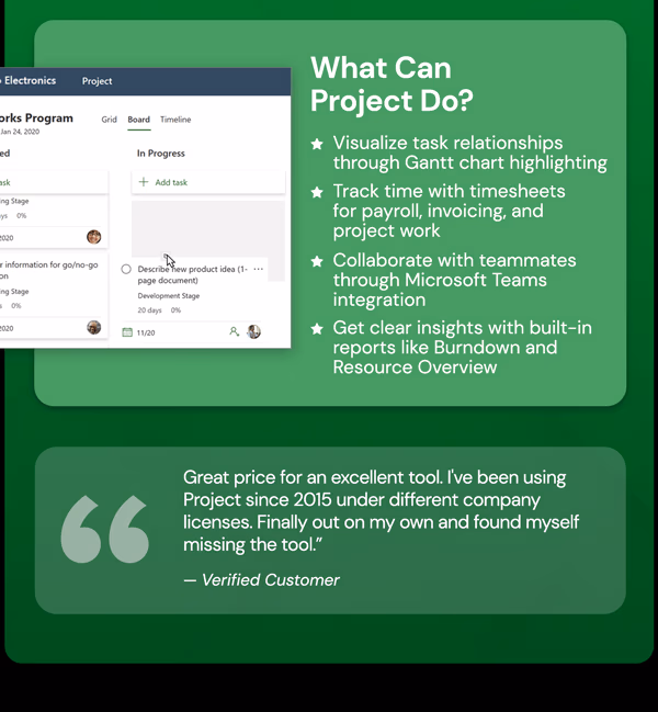 Microsoft Project 2021 Professional: Lifetime License for Windows