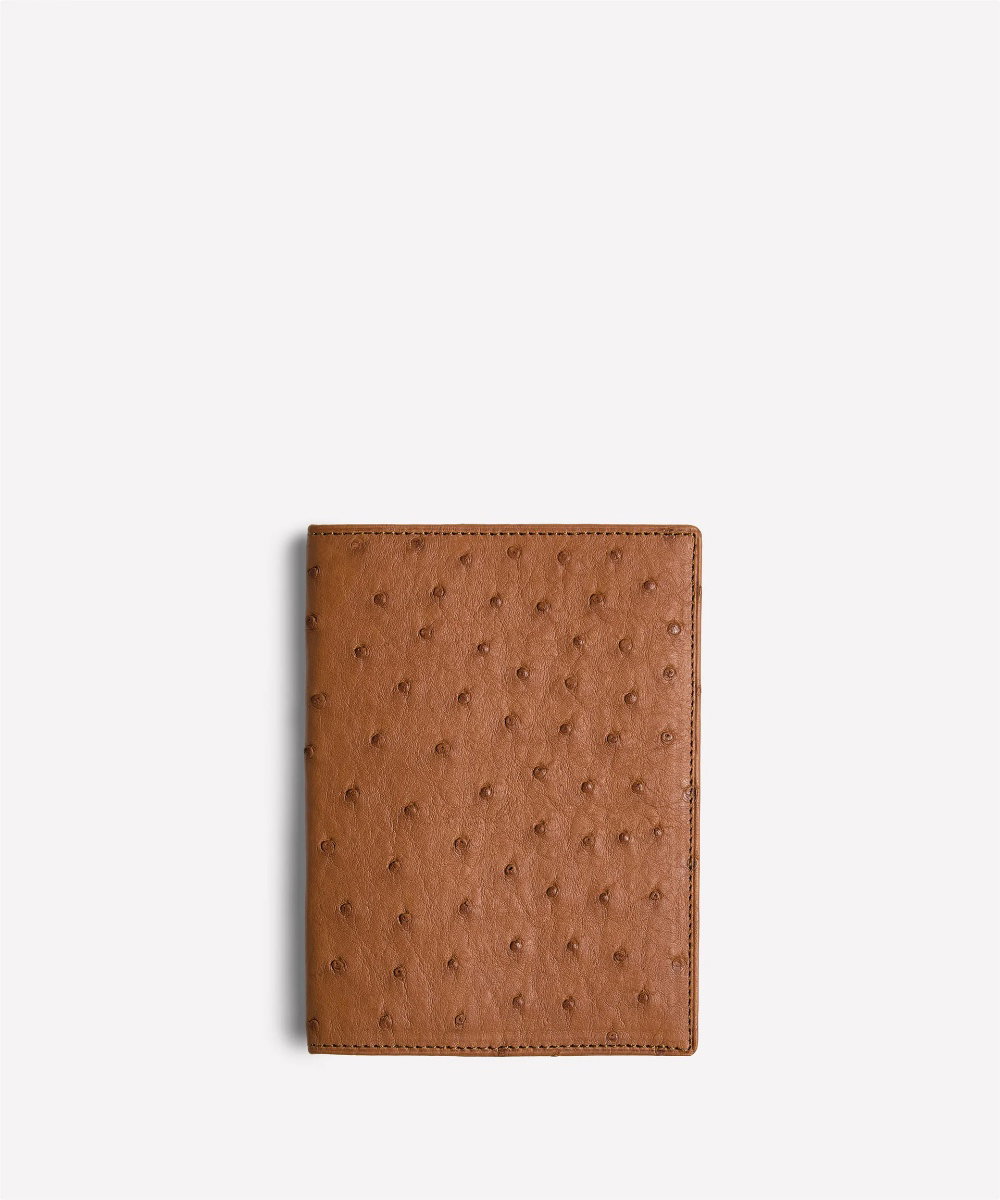 Passport Case Chestnut Ostrich