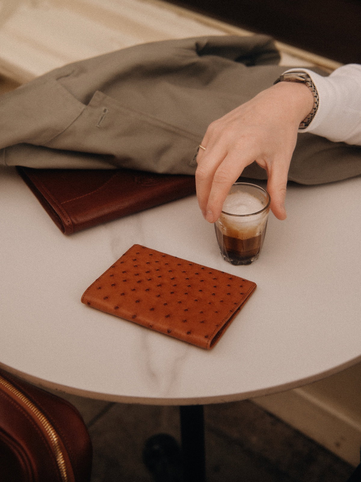 Ostrich Passport Case