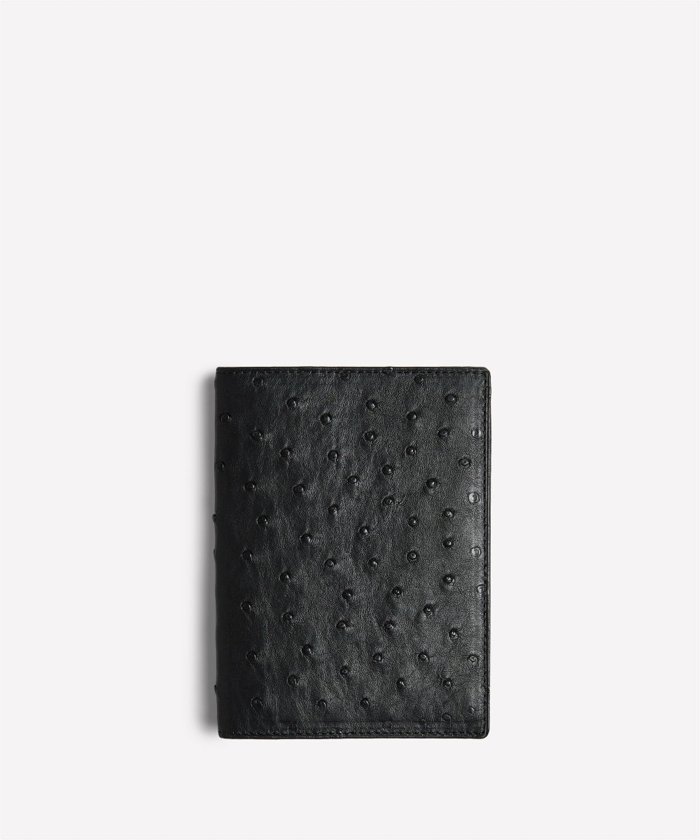 Passport Case Black Ostrich