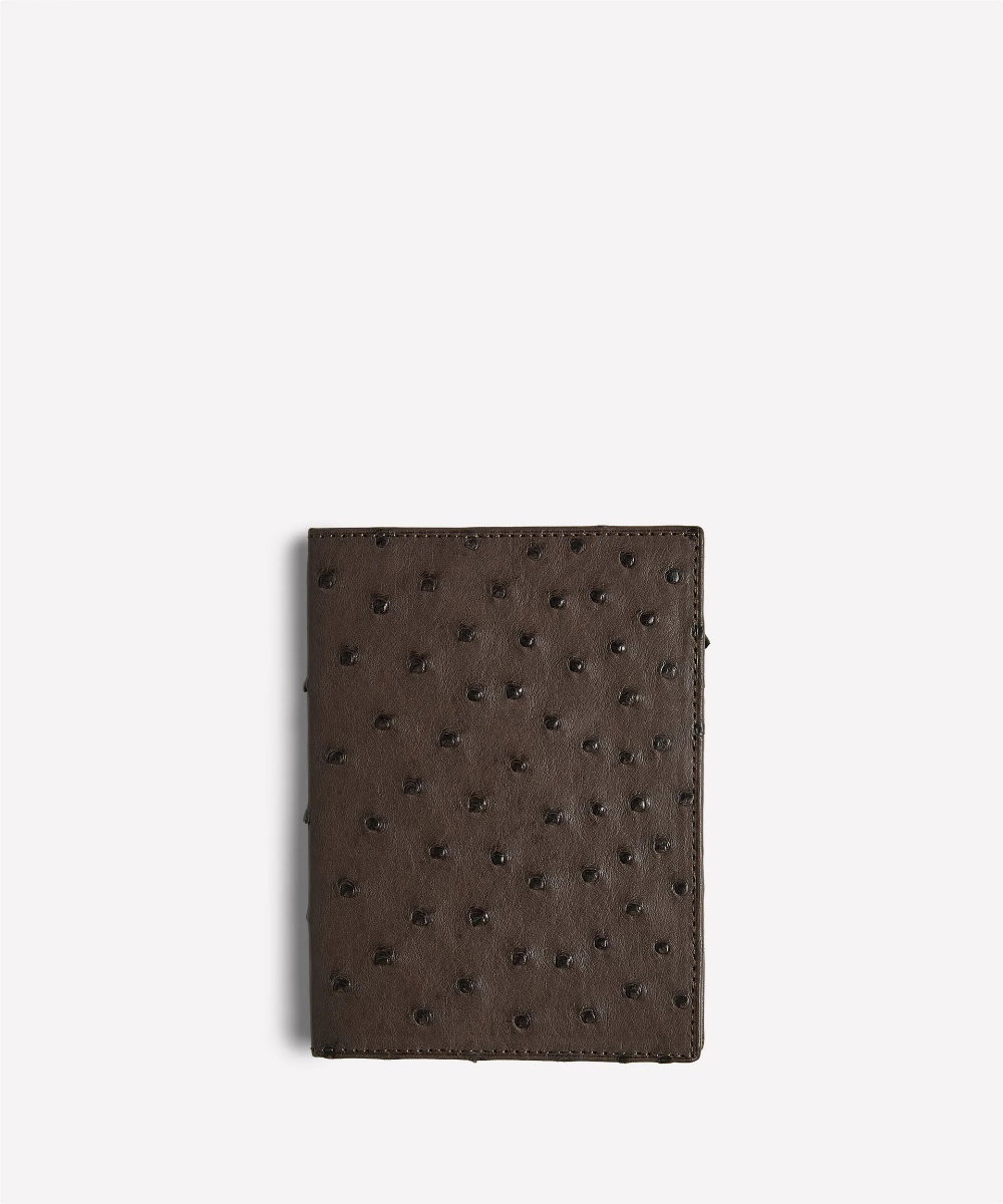 Passport Case Walnut Ostrich