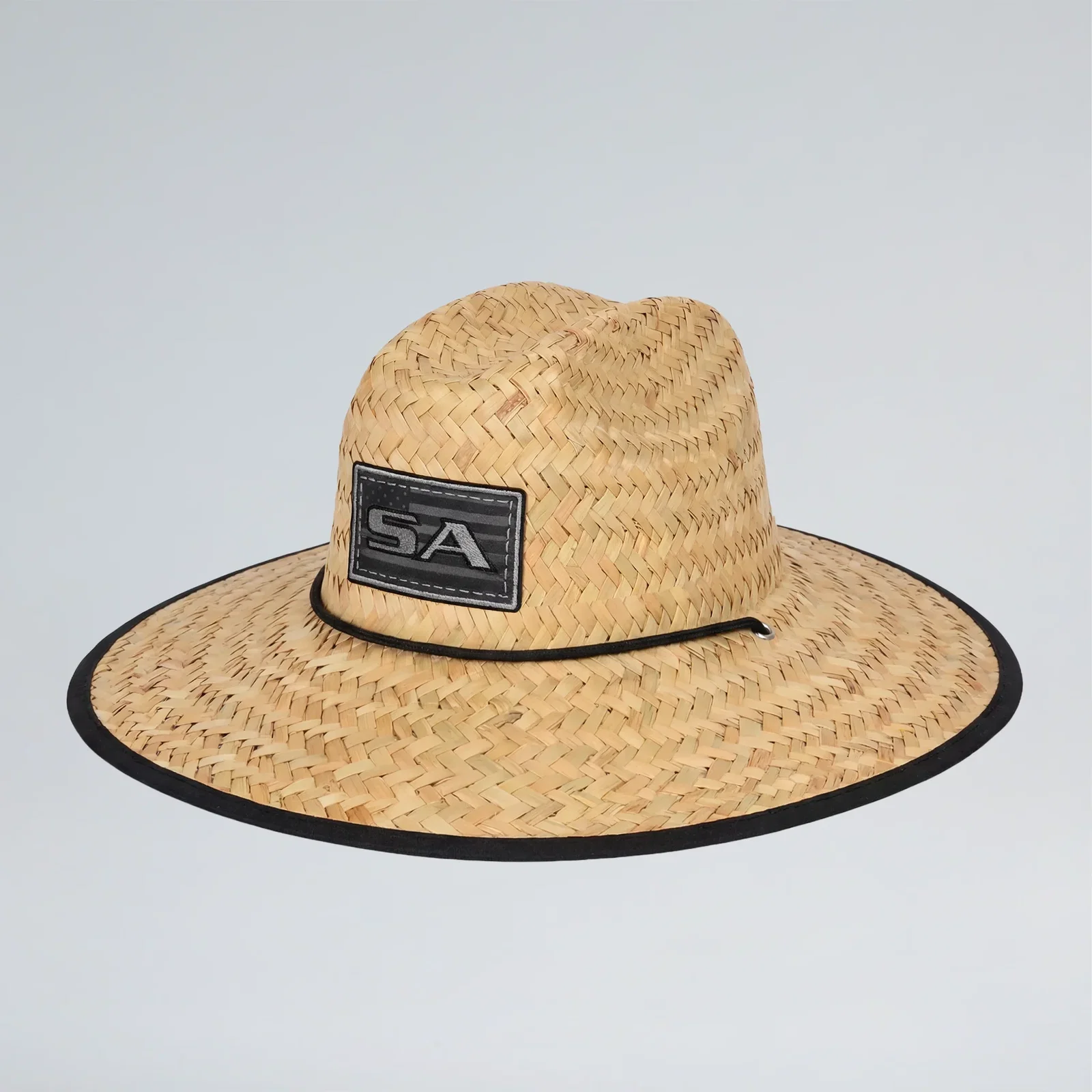 Image of Classic Straw Hat | Blackout American Flag