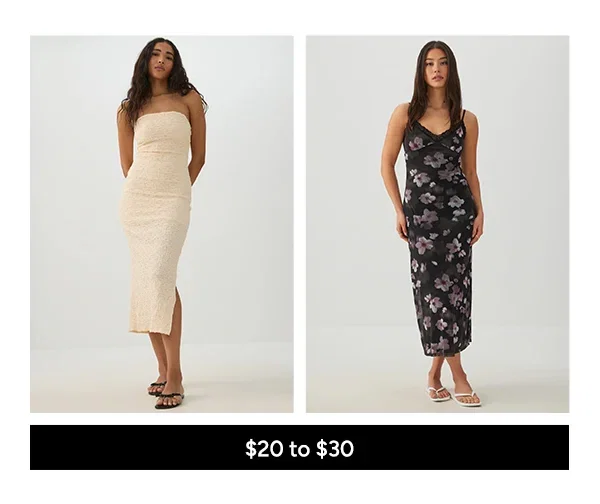 $20 to $30