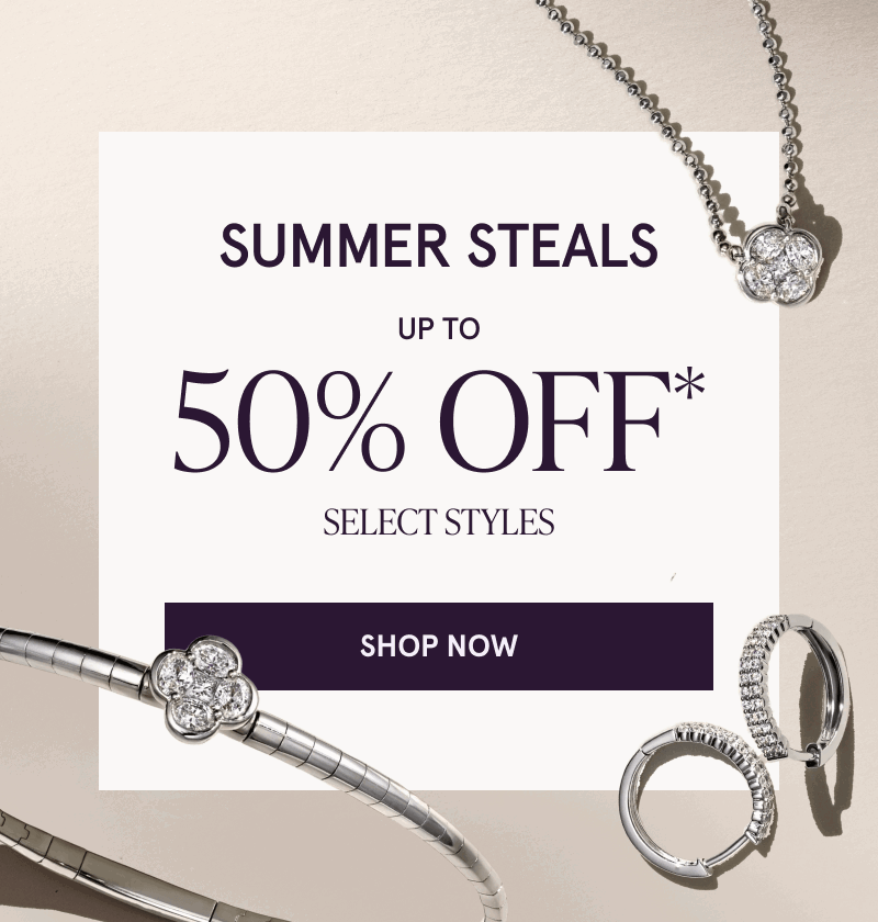 Diamond clover pendant chain, matching bangle and diamond Huggies. Summer steals. Up to 50% OFF Select Styles. Click here to shop now