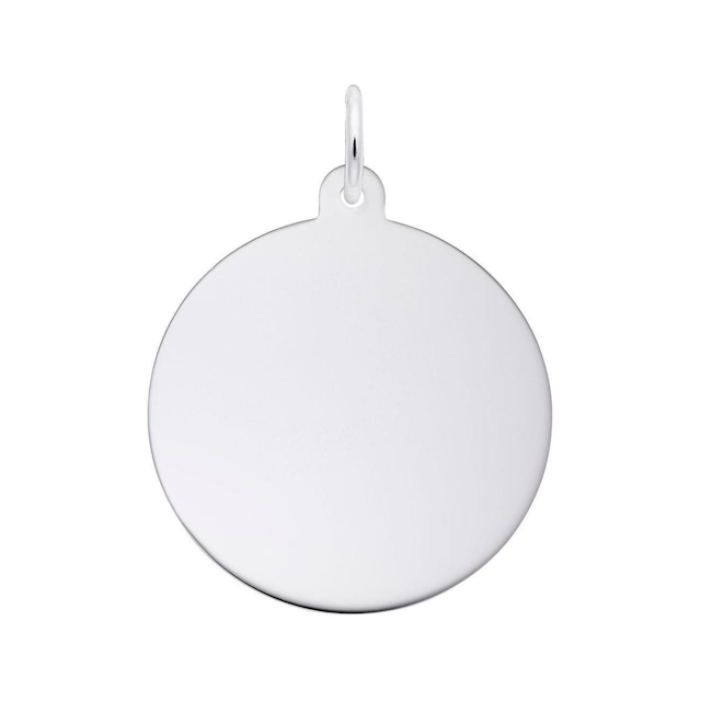Sterling Silver Large 35 Series Round Disc Flat Charm