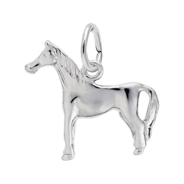 Sterling Silver Standing Horse 3D Charm