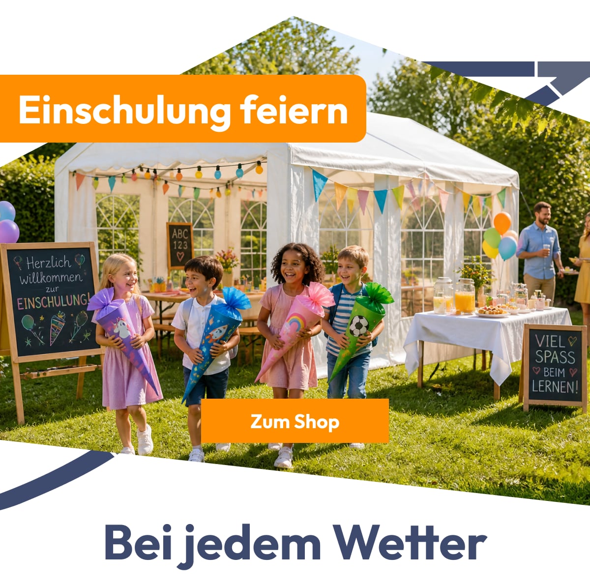 Bei jedem Wetter | Einschulung feiern | Zum Shop