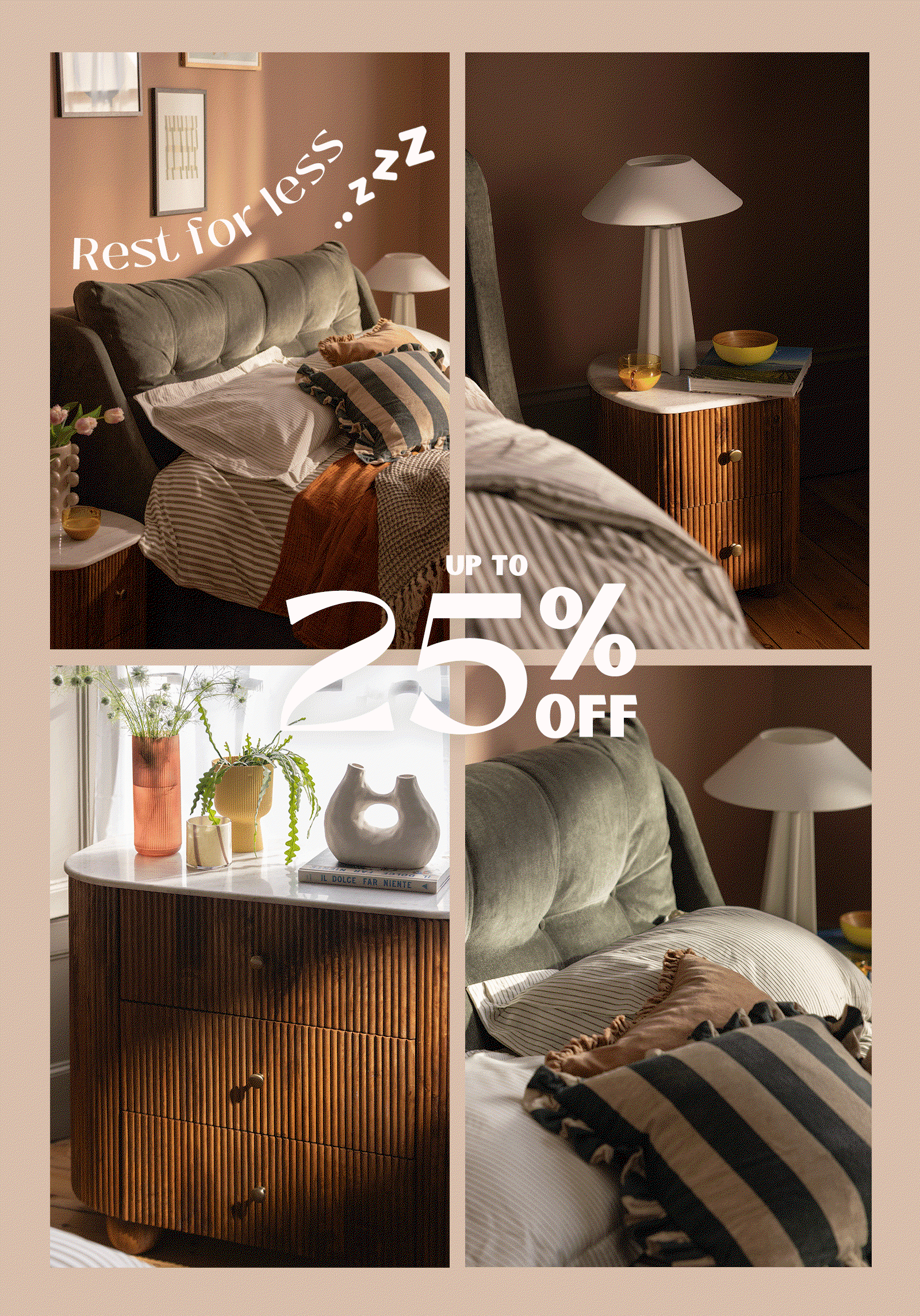 Up to 25% off bedroom furniture