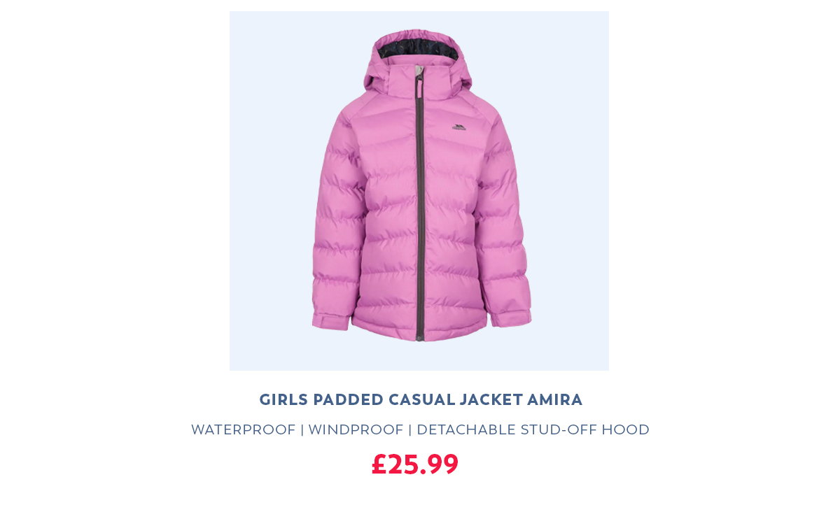 Girls Padded Casual Jacket Amira