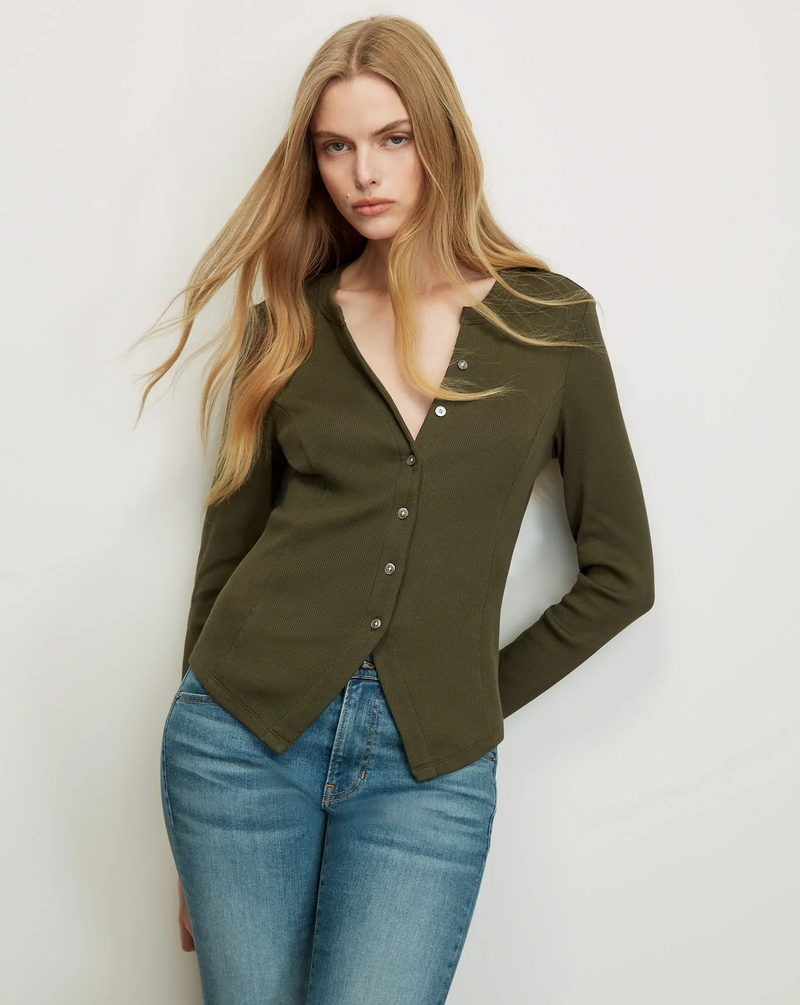 Image of Cordis Button-Front T-Shirt