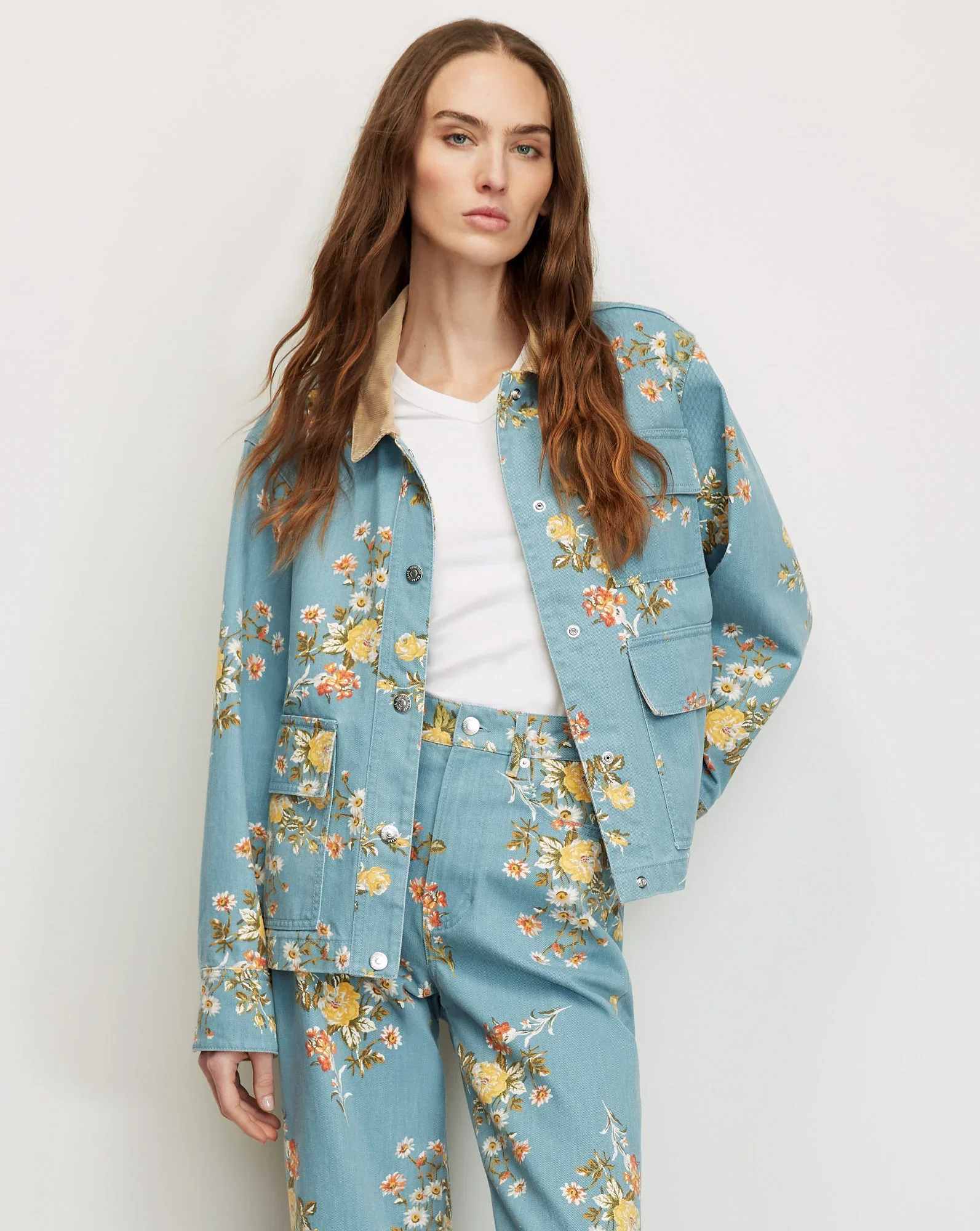 Image of Leighton Floral Denim Jacket