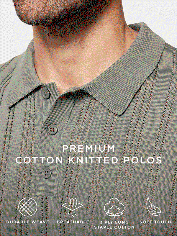 Premium cotton knitted polos