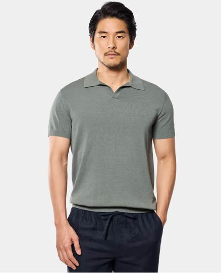 Dark Sage Premium Knit Polo Shirt