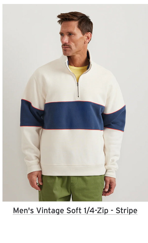 Men's Vintage Soft 1/4-Zip - Stripe