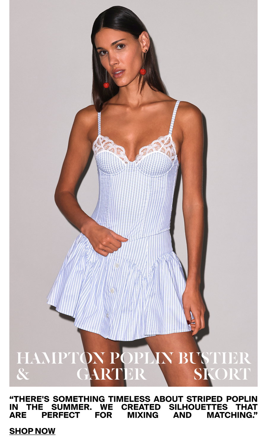 Hampton Popline Busiter & Garter. Skort