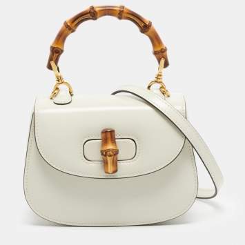 1947 Bamboo Mini White Leather