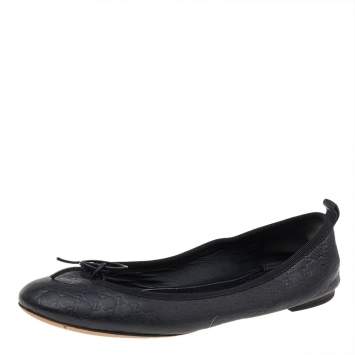 Black ssima Leather Bow Ballet