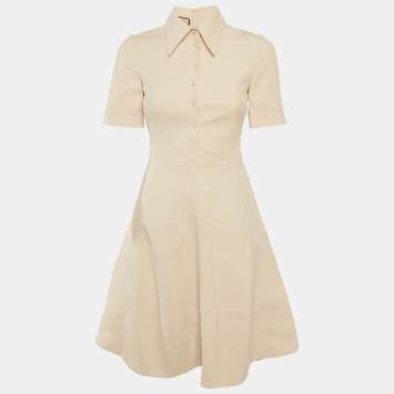 Beige Twill Fit & Flare Mini D