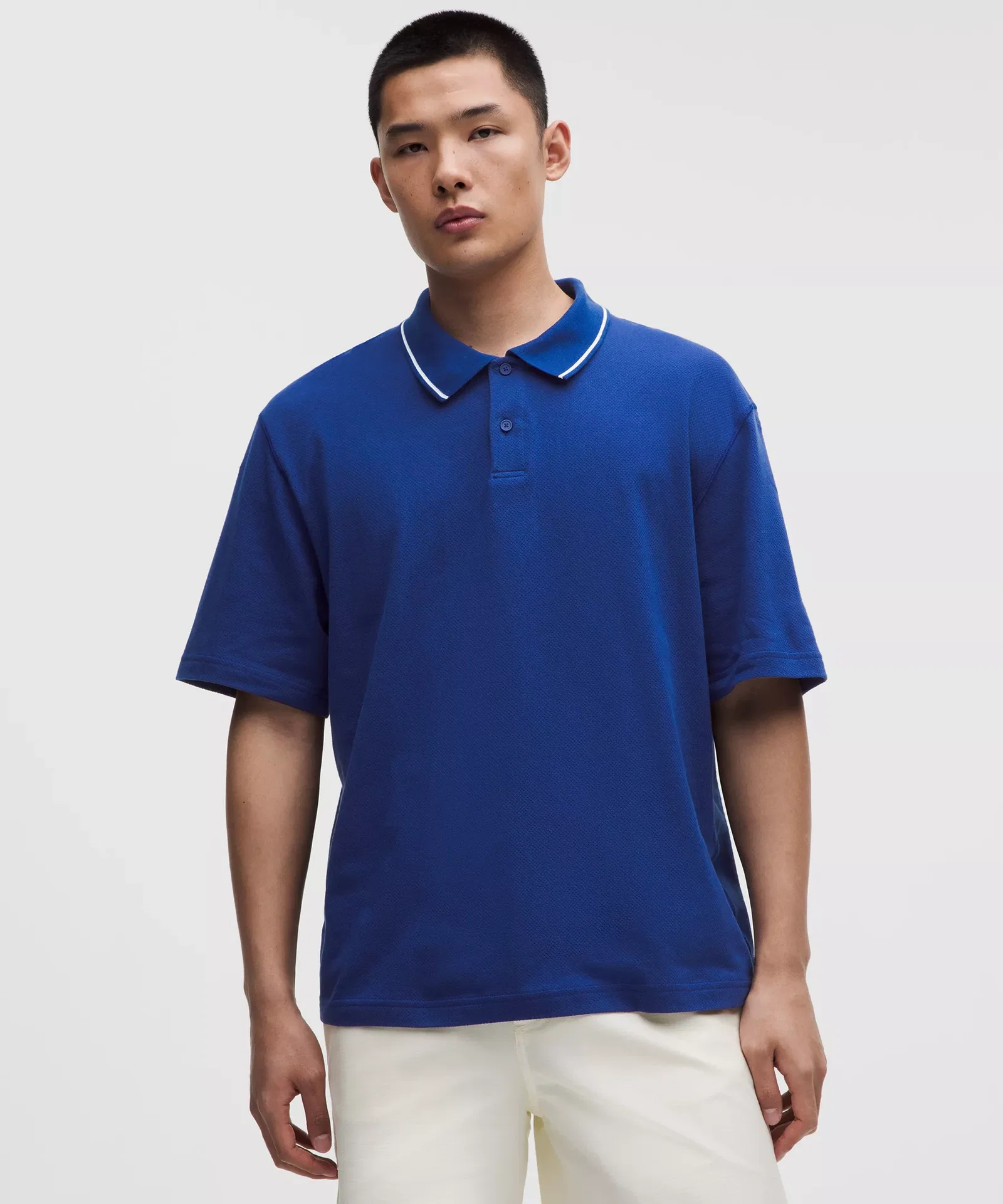 Mesh-Knit Jersey Short-Sleeve Polo Shirt