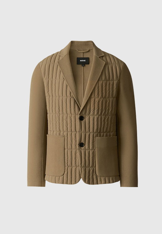 JOHN Mixed-media vertical quilt blazer