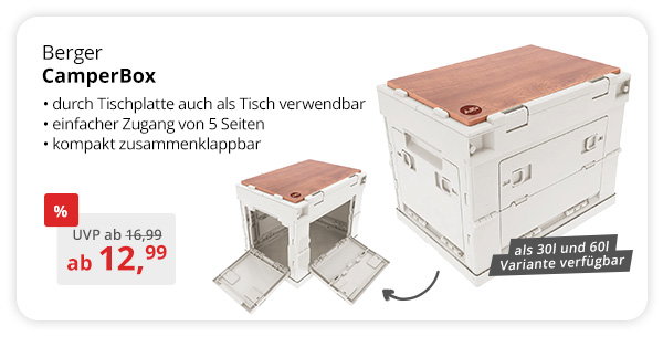 Berger CamperBox faltbare Multifunktions- und Aufbewahrungsbox