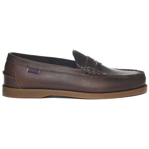 Sebago Dolphin Waxed Leather Loafer - Dark Brown