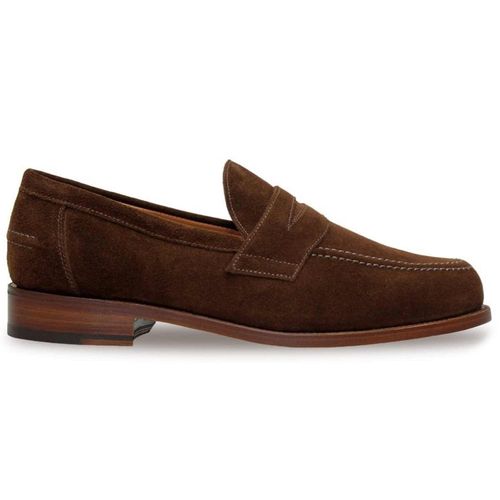 Sanders Aldwych Penny Loafers - Polo Snuff Suede