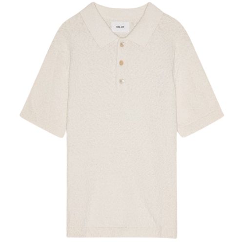 NN07 Randy Boucle Yarn Polo - Ecru