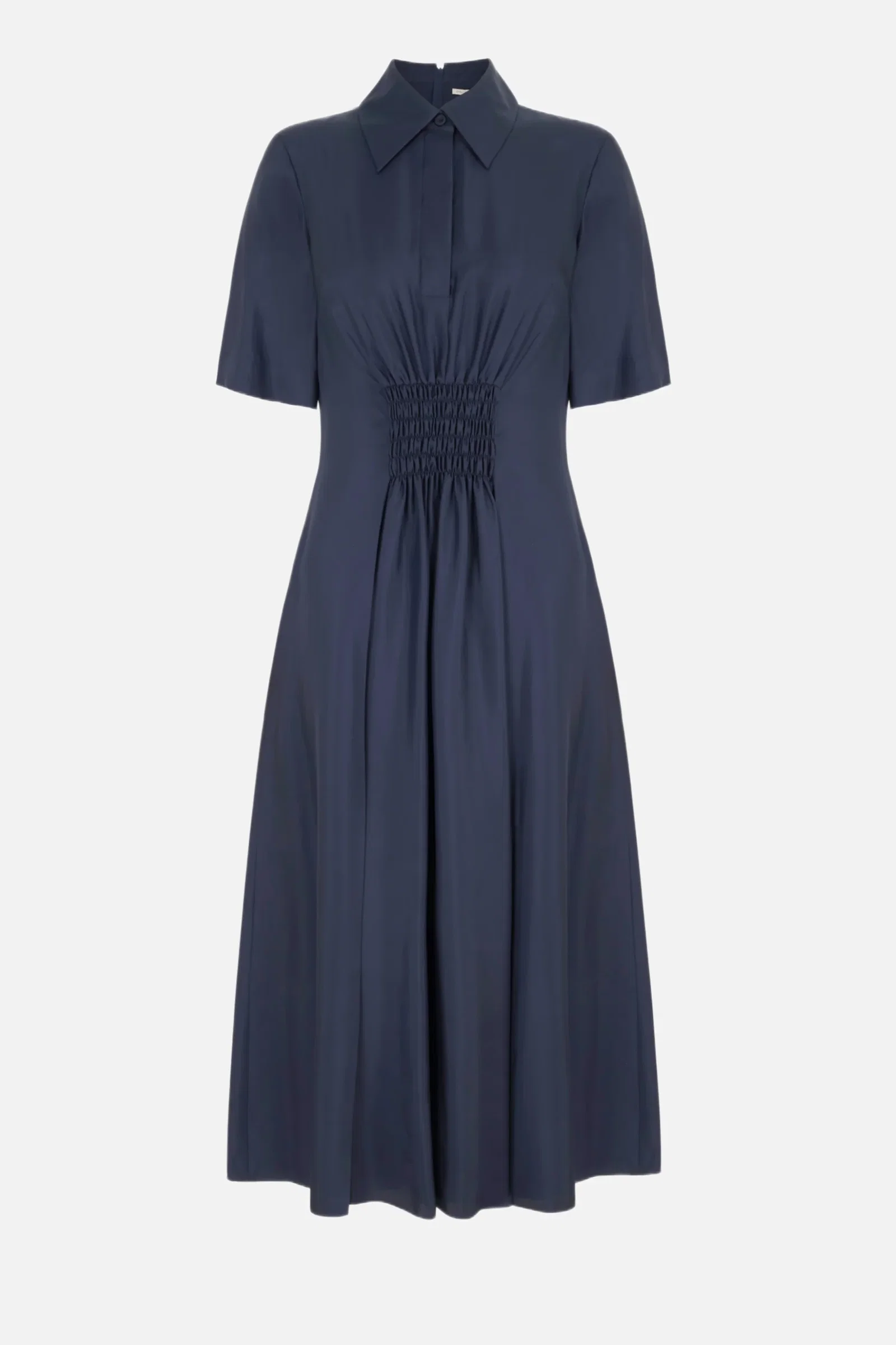 Image of Khloe Dress in Navy Silk Twill