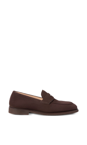 Suede leather loafers