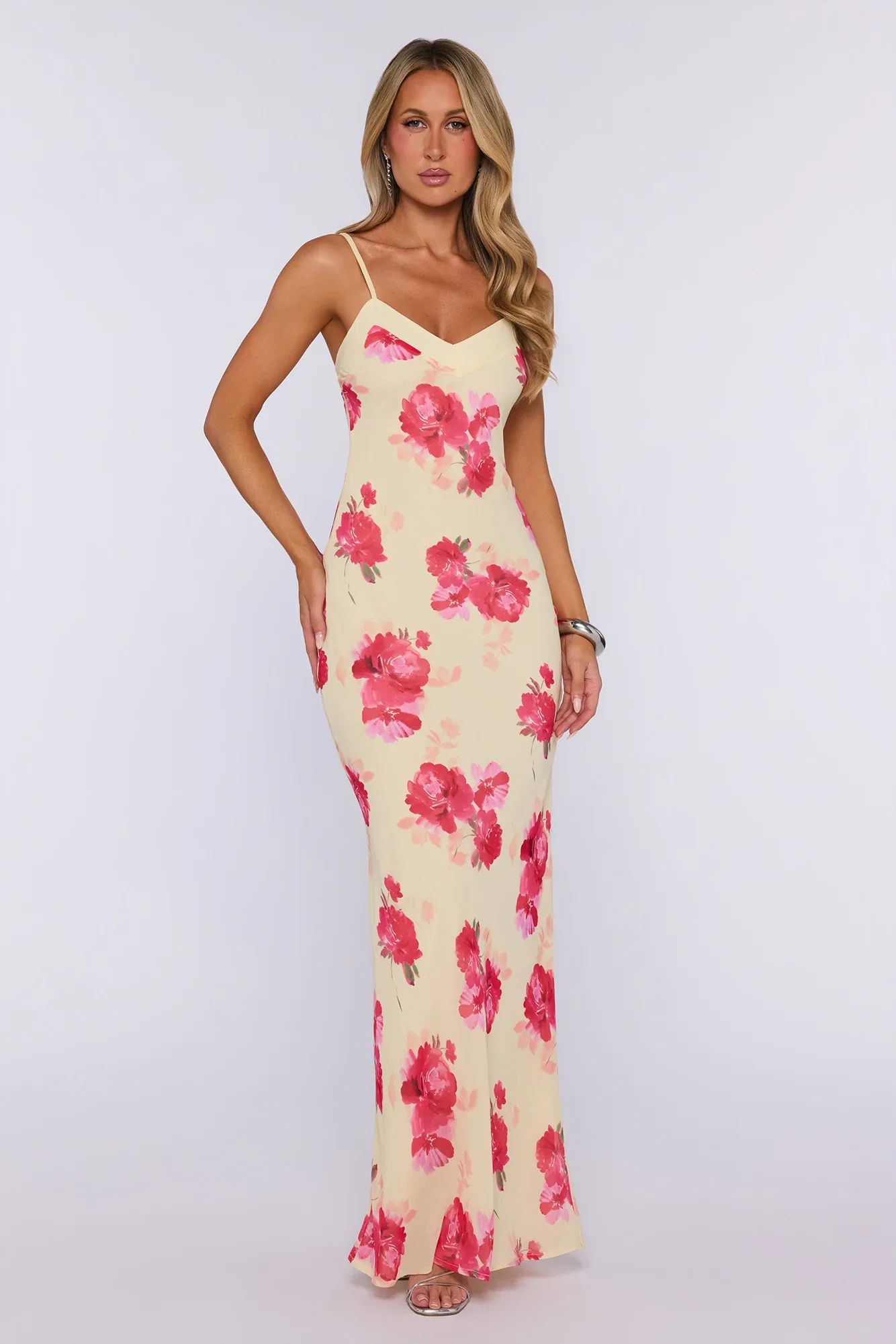 Image of Bloom Dazzle Maxi Dress Yellow