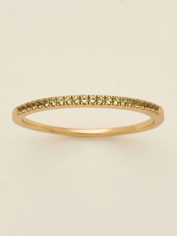 August birthstone stacking ring