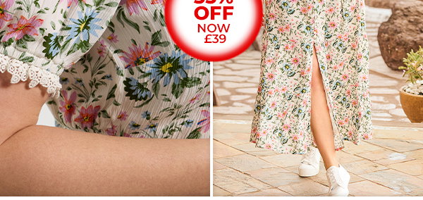 Penelope Printed Crinkle Dress
