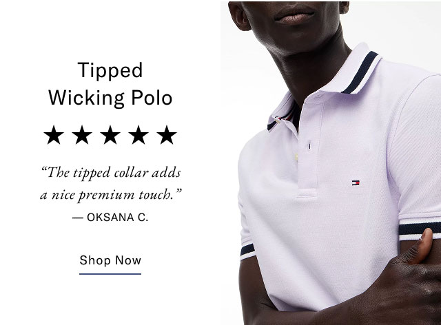 Tipped Wicking Polo The tipped collar adds a nice premium touch. - OKSANA C. Shop Now