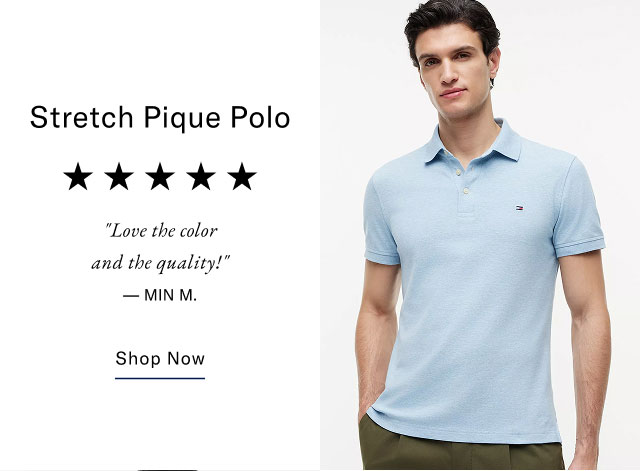 Stretch Pique Polo Love the color and the quality! - MIN M. Shop Now