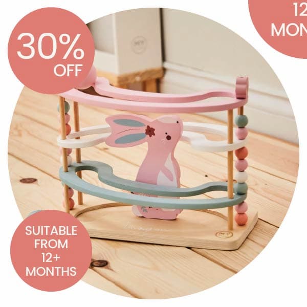 Personalised Bunny Wooden Ball Runner FSC®