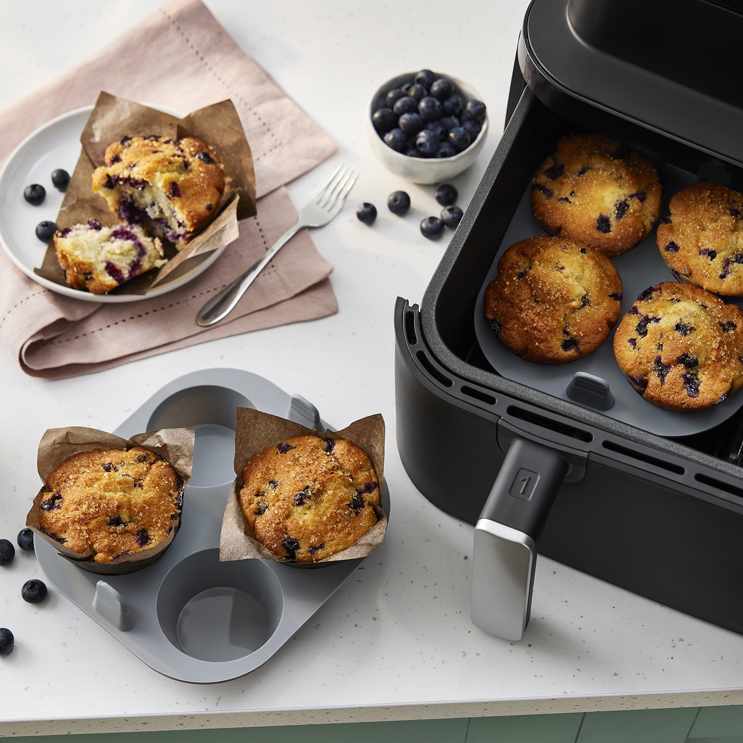 2 Lakeland Silicone Muffin Moulds