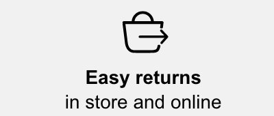 Easy returns in store and online