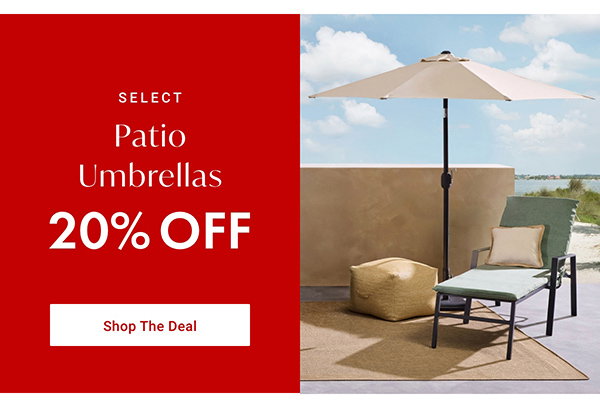 Select Patio Umbrellas - 20% OFF - Shop The Deal