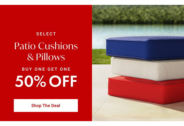 Select Patio Cushions & Pillows - BOGO 50% OFF - Shop the Deal