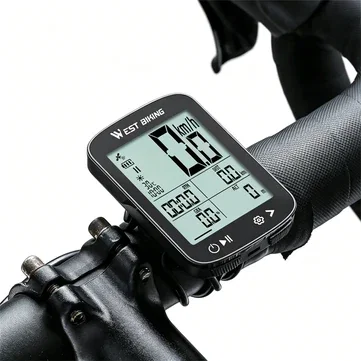 WEST BIKING Smart GPS Bike Computer, 5-Star Galileo Speedometer Wireless Odometer with Bluetooth Phone Sync, IPX7 Waterproof Auto Backlight Bicycle Tracker for Road, MTB, E-Bike