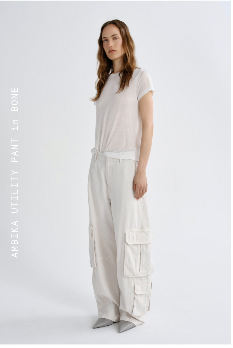 Ambika Utility Pant in Bone