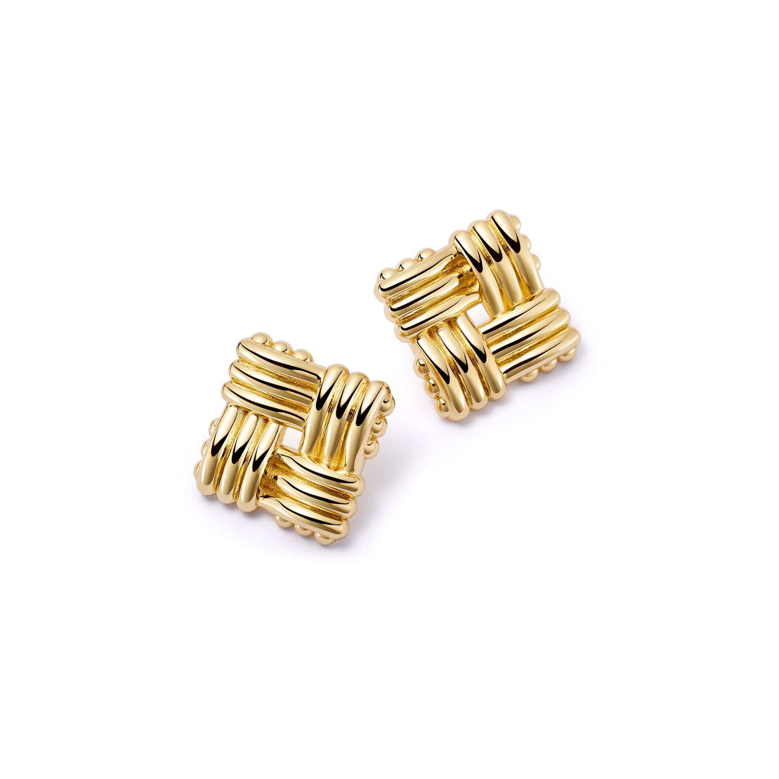 Image of Polly Mini Lattice Stud Earrings