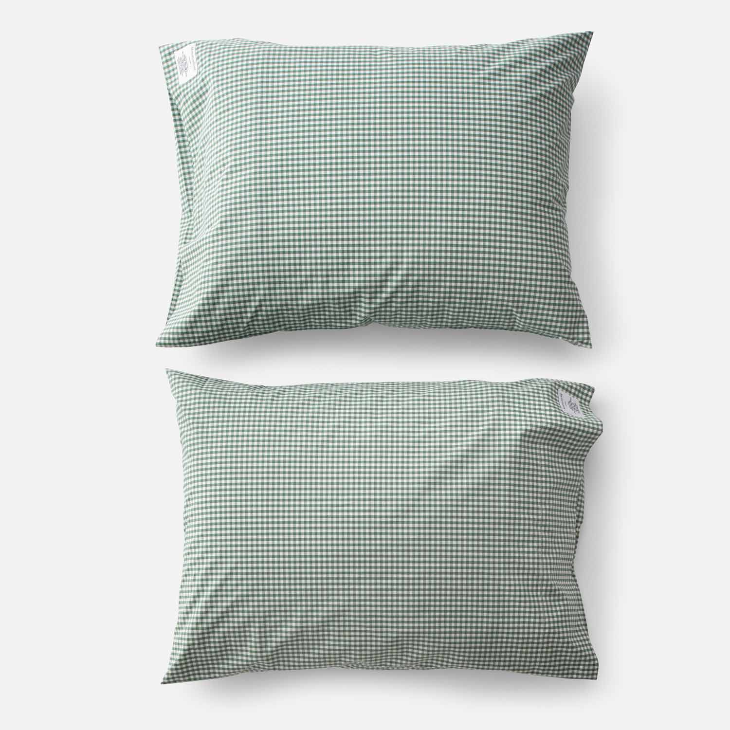Image of Gingham Percale Pillow Case, Set of 2
