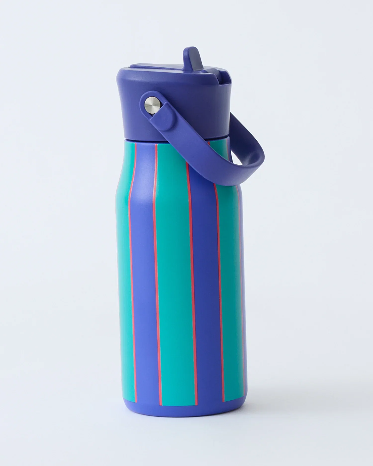 Image of Cool Kid Water Bottle | Navy & Green Stripe