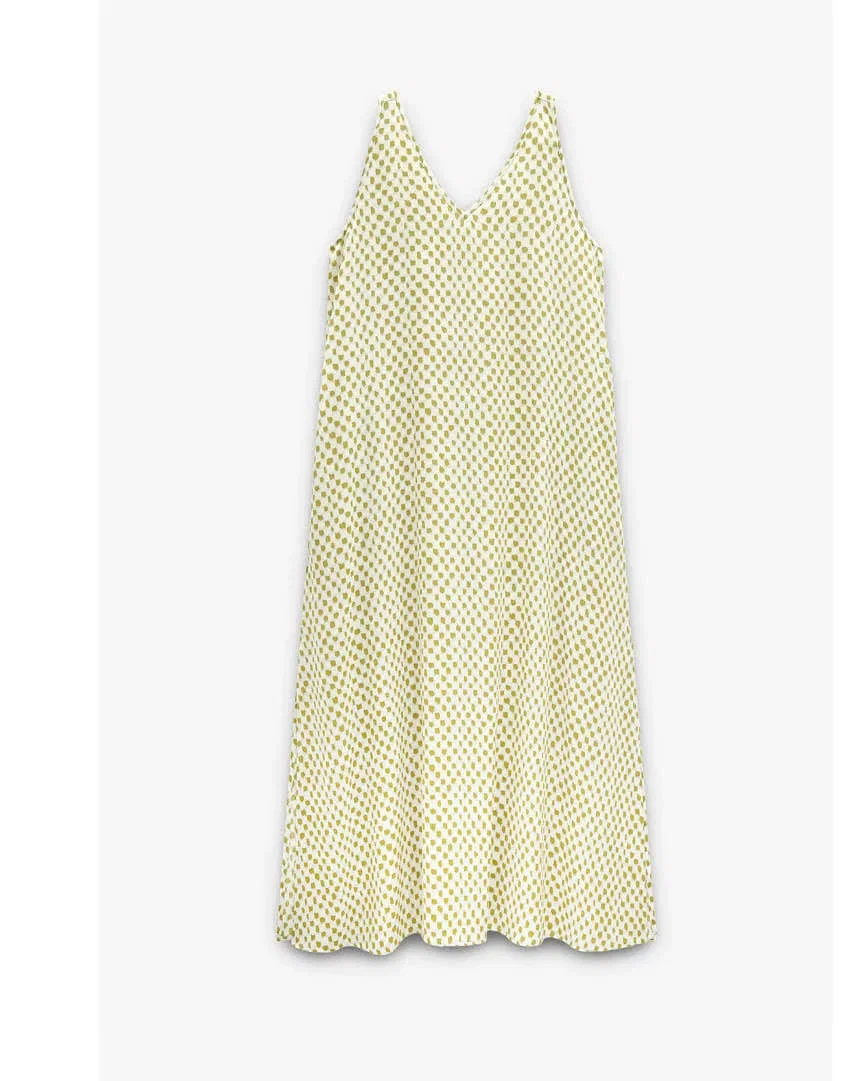 Flowy printed dress with pockets